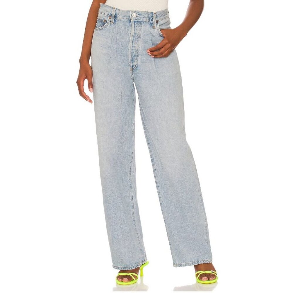 NWT Agolde Dax Upsized Sidelined Baggy Relaxed Wide Leg Jeans-sz 29
